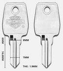 Harley Davidson Motorcycle Key Blank - 1527 / LF-29D