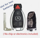 Mercedes Benz 1997-2014 4 Button Fobik Key SHELL CASE NEC & BGA 2 BATTERY