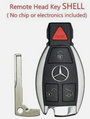 Mercedes Benz 1997-2014 4 Button Fobik Key SHELL CASE NEC & BGA 1 BATTERY