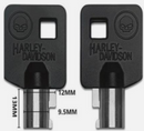 Skull Head Tubular Barrel Key For Harley-Davidson Motorcycles 09