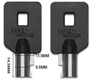 Black Head Tubular Barrel Key For Harley-Davidson Motorcycles 10