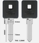 HYD16 A Key Blank for Harley Davidson Sportster 1200 XR1200X 2012+