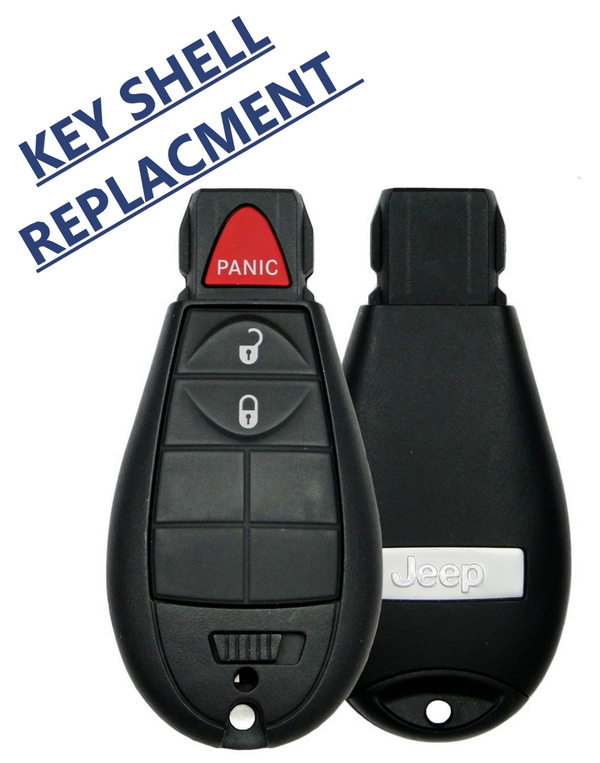 3 BUTTON Fobik Remote Key SHELL CASE for JEEP MODELS 2008 - 2020