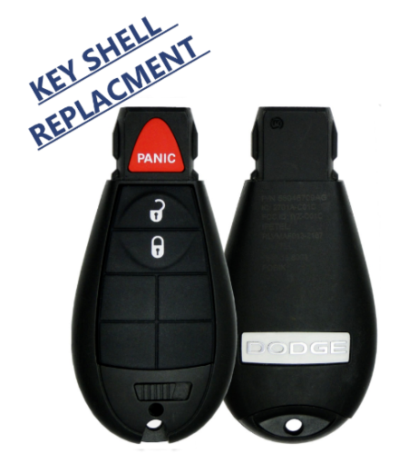 3 Button Fobik Key Shell for 2008 - 2018 Dodge Ram GQ4-53T IYZC01C M3N5WY783X