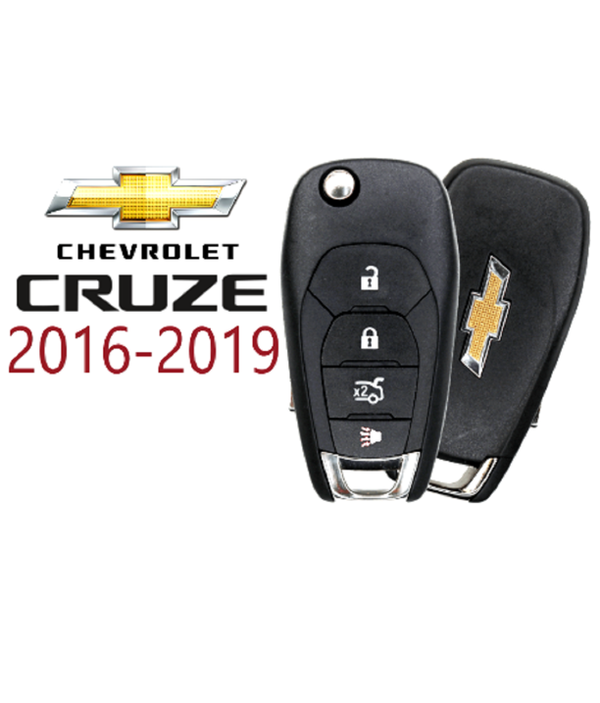 Chevrolet Cruze 2016 - 2019 Flip Remote Key Fob LXP-T004 XL8 433mhz