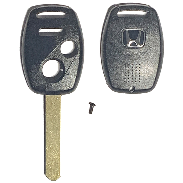 3 button Remote Key shell for select Honda vehicles - WITH chip holder