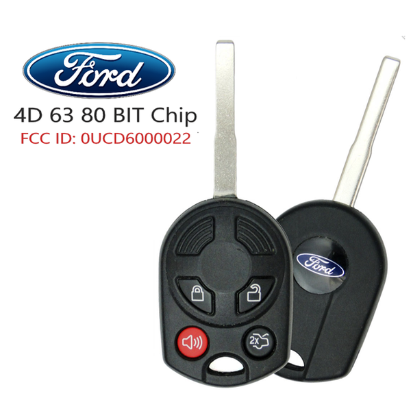 New Ford 2011 - 2020 Remote Key 4 Button Hu101 0ucd6000022 80 Bit A+