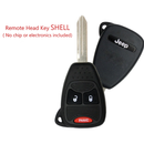 JEEP 3 Button Remote Head Key SHELL CASE OHT M3N