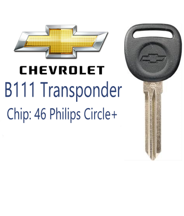 - B111 - Chevrolet 2003-2017  Transponder Key - PHILIPS ID 46 GM CIRCLE + Chip