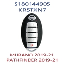 Nissan Pathfinder Murano 2019 - 2021  Smart Key S180144905 KR5TXN7 A+++