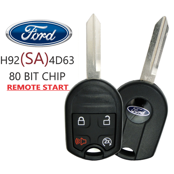 Ford 2011 - 2020 4 Button Remote Start Key 80 Bit Oem Chip CWTWB1U793