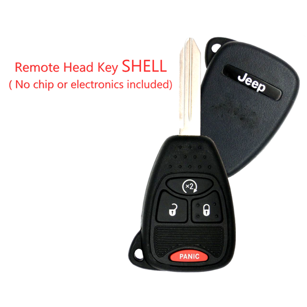 Jeep 4 Button Remote Head Key Shell Compass Patriot Wrangler 2008-2018