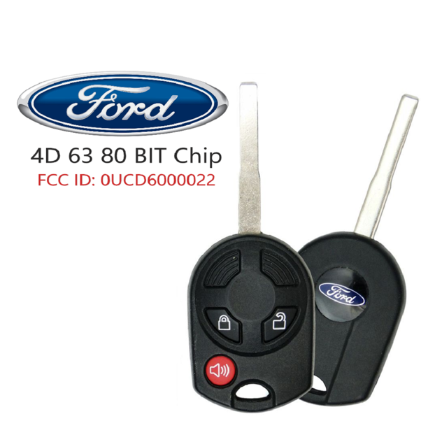 New Ford 2011 - 2020 Remote Key 3 Button Hu101 0ucd6000022 80 Bit