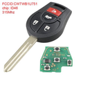 Nissan 2003-2019 4 Button Remote Head Key CWTWB1U751