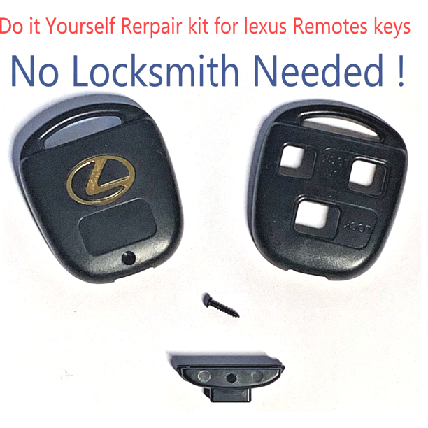 Lexus Remote Head Key Shell 3 Button Repair Kit