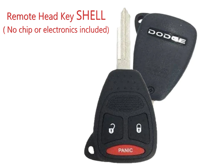 Dodge 2004–2012 3-Button Remote Head Key SHELL KOBDT04A