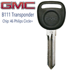 B111 - PT  GMC  2007-2015 Transponder Chip Key (46) Circle