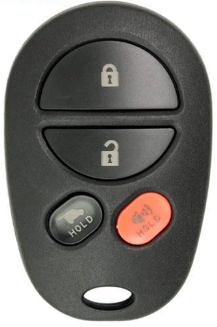 Toyota 2008 - 2017 4 Button Keyless Entry Remote GQ43VT20T