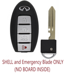 New 4 Button Smart Key SHELL For Infiniti G25/35/37 EX35 Q40/60 2008-2013 KR55WK48903