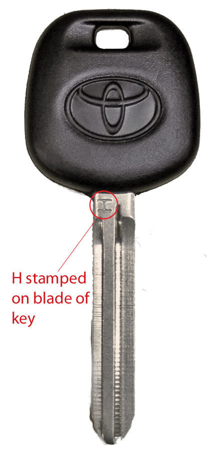 Toyota  ( H Chip) Transponder Chip Key 2014 - 2019