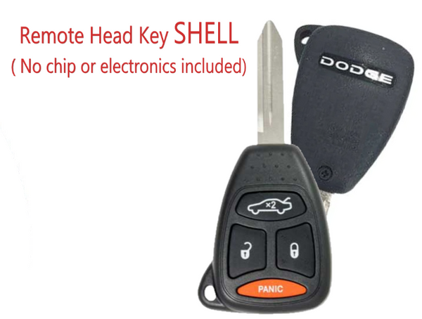 Dodge 2005 - 2009 4 Button Key SHELL for KOBDT04A