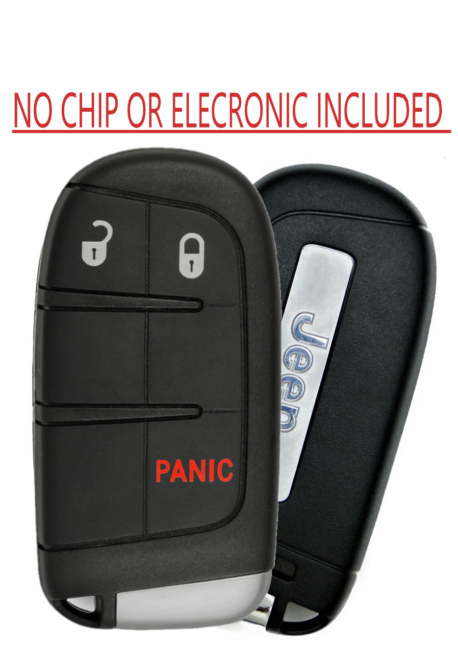TCKEY Black/Red Key Cover Fob – For Jeep Grand Cherokee, Dodge, Chrysler 300 – M3N40821302