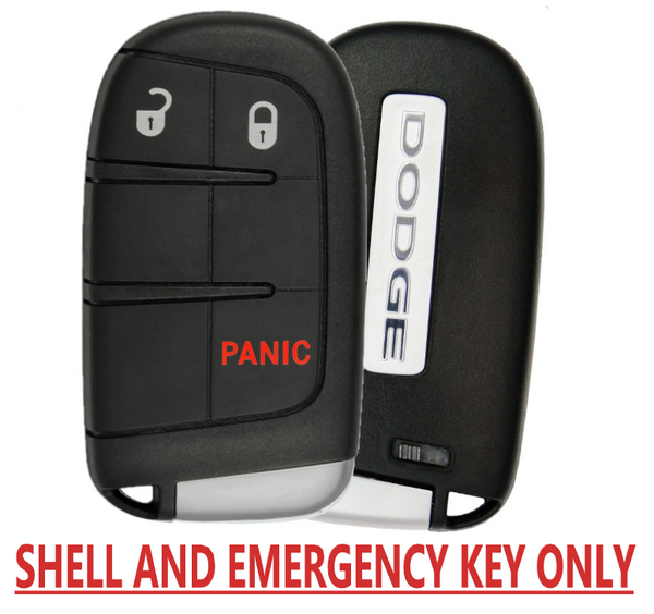 3 Button Replacement for Dodge 2014 - 2022 Models Smart Key Shell Case M3N40821302