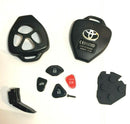 Toyota 2006 - 2012 4 Button Remote Key Head Repair Kit Shell Case DIY