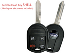 Ford 4 Button NEW Style Remote Head Key Shell H75 Blade CWTWB1U793