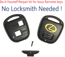 Lexus 2 Button Remote Head Shell Case Repair Kit NO LOCKSMITH NEEDED Super Strong