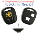 TOYOTA 2 Button Remote Head Shell Case Repair Kit NO LOCKSMITH NEEDED