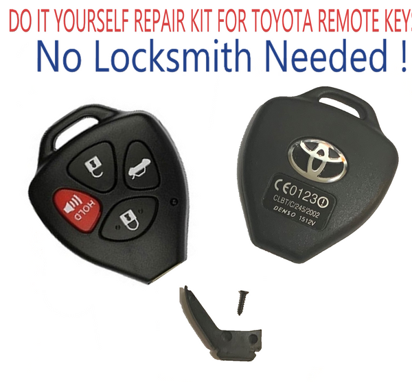 Toyota 2006 - 2012 4 Button Remote Key Head Repair Kit Shell Case DIY